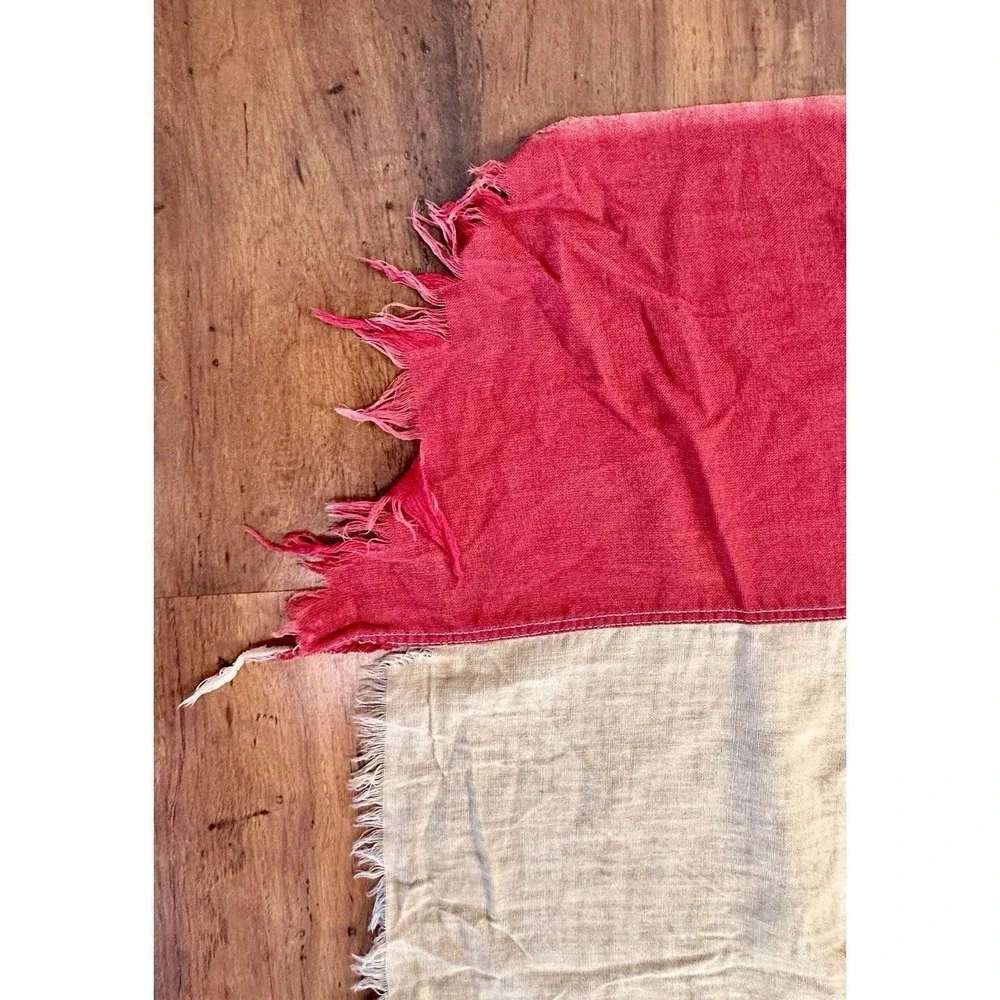 Vintage California Republic Flag Large Cream Red Fair Distressed‎ Cotton